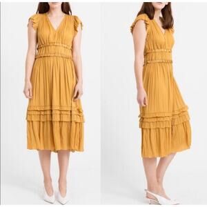 Anthropologie Current Air Sereia Pleated Dress S